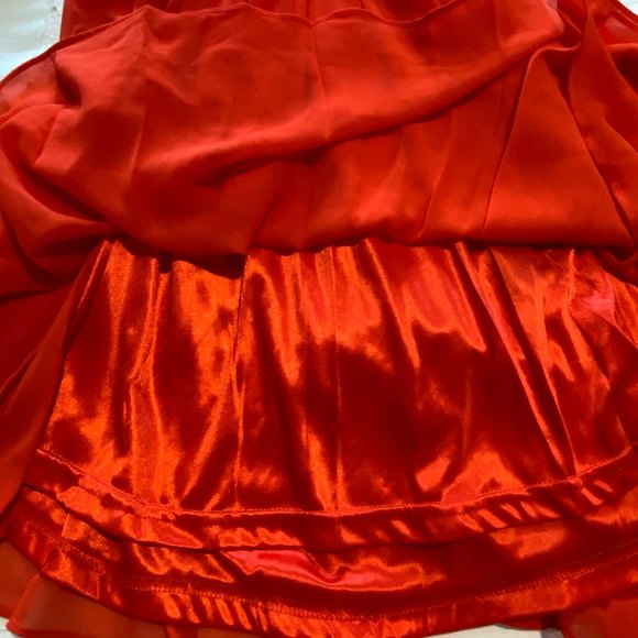 Twenty one Sheer Ruffled Dress Size Small Coral - Picture 6 of 6